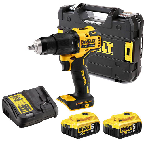 Dewalt DCD709P2T 18V XR Brushless Combi Drill 2x 5.0Ah Battery