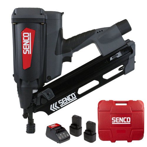 Senco SGT90i First Fix Gas Angled Nail Gun, 2x 2.5Ah Batteries, Charger & Case image