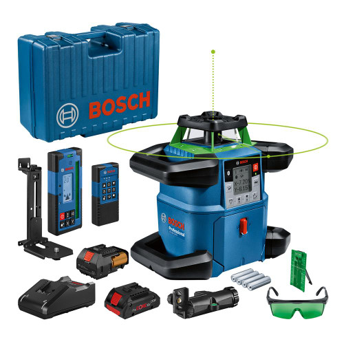 Bosch GRL 650 CHVG Professional Laser Set with 1x 4.0Ah ProCore Battery, Charger, Case & Accessories image