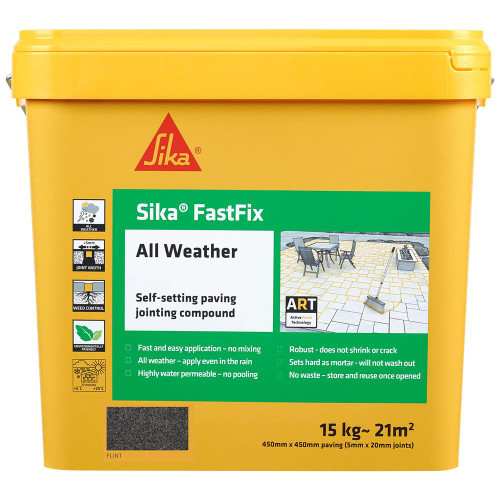 Everbuild Sika FastFix All Weather Jointing Compound, Flint 15kg image