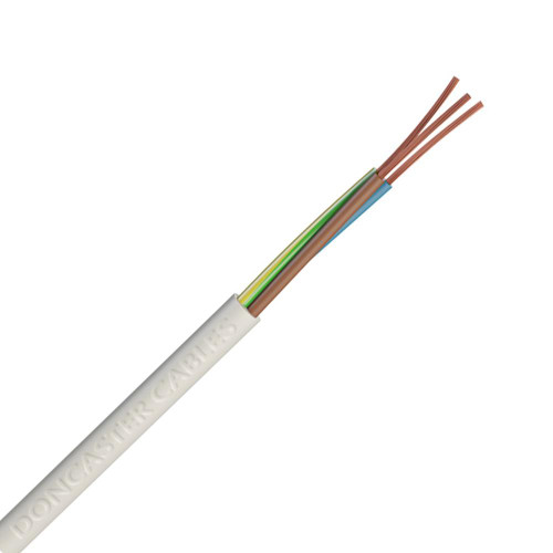 Doncaster 3 Core Round Flexible Cable 3183Y 1.5mm2 White 50mtr image