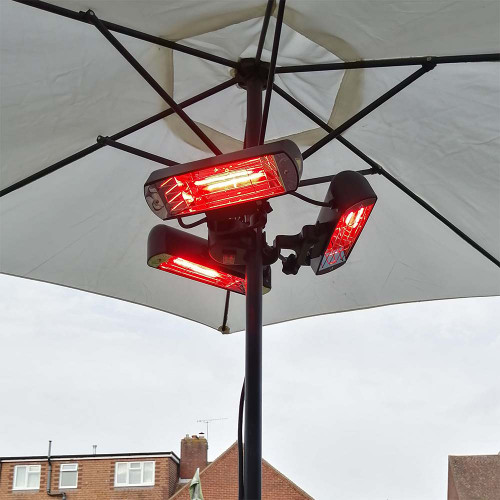 Vaunt Home Electric Lamp Parasol Patio Heater Black 240v