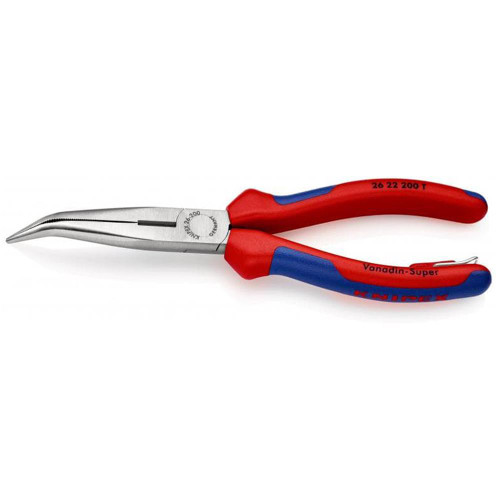 Knipex Angled Snipe Nose Side Cutting Pliers (Stork Beak Pliers) with Tether Point image