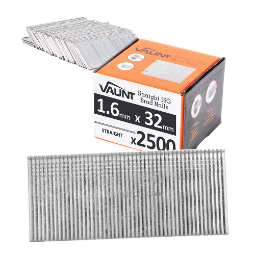 Vaunt 32mm 16g Straight Brad Nails - Pack of 2500 image