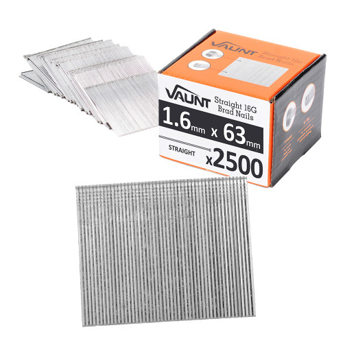Vaunt 63mm 16g Straight Brad Nails - Pack of 2500 image