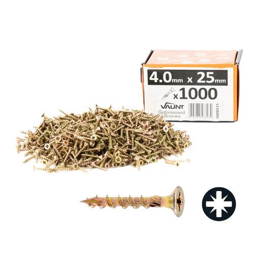 Vaunt 4mm x 25mm Multi-Purpose Screws - Box of 1000 image