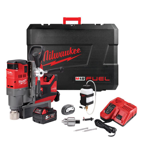 Milwaukee M18 FMDP 18V FUEL Brushless Magnetic Drill Press with 2  5.0Ah Batteries, Charger & Case image