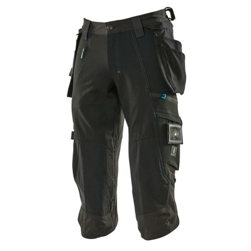 MASCOT ADVANCED 3/4 Length Stretch Trousers w/ Holster Pockets - Black image