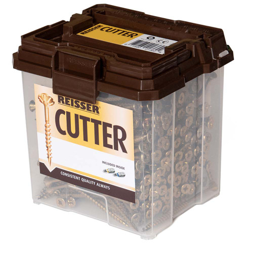 Reisser 4 x 80mm Cutter Wood Screws - Tub of 500 image Reisser 4 x 80mm Cutter Wood Screws - Tub of 500 image
