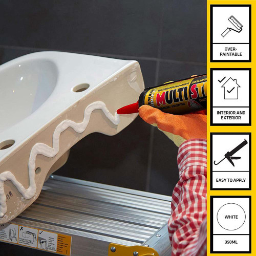 Everbuild Multi Stick Hybrid Polymer Adhesive, White, 350 ml - Pack of ...