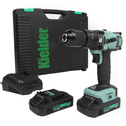 Kielder KWT-014 TYPE18 18V Brushless Combi Drill, 2x 2.0Ah Batteries, Charger & Case image