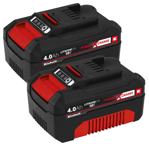 Einhell 4.0Ah 18V Power X-Change Li-ion Batteries - Pack of 2 image