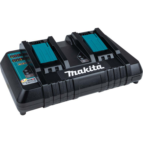 Makita DC18RD 14.4V - 18V  Dual Port Battery Charger with UK Adaptor image