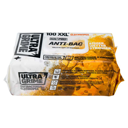 ULTRAGRIME PRO Anti-Bac Clothwipes - Pack of 100 image