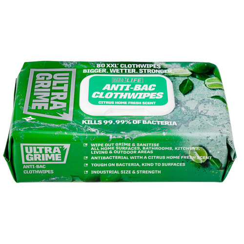 ULTRAGRIME LIFE Anti-Bac Clothwipes - Pack of 80 image