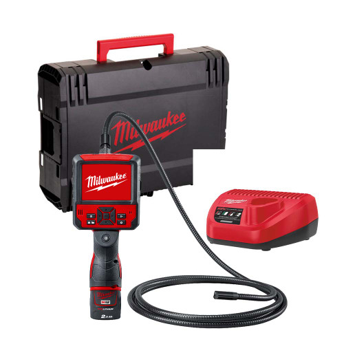 Milwaukee M12 ICAV3-201C 12V Inspection Camera 9 Foot Cable with 1x 2Ah Battery, Charger and Case image