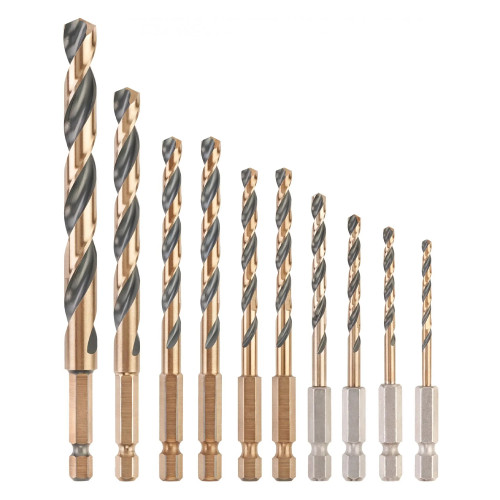 Dewalt Black & Gold Hex Drill Bit Set - 10 Piece image