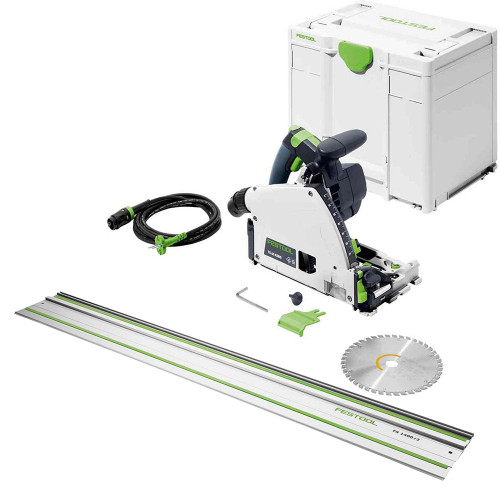 Festool 577420 TS 60 KEBQ-Plus 240V Plunge-Cut Saw with Case & Guide Rail image