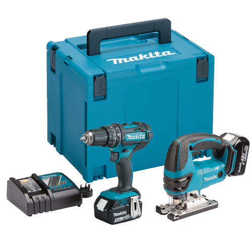 Makita DLX2134TJ 18V LXT Twin Pack with 2x 5.0Ah Batteries, Charger & Case image