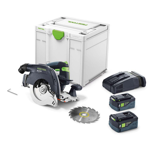Festool HKC 55 18V Brushless Circular Saw with 2x 5.2Ah Batteries, Charger & Case image