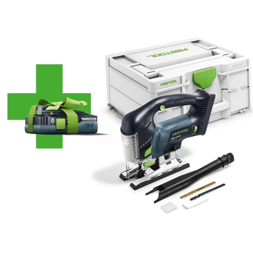 Festool CARVEX PSBC 420 18V Brushless Pendulum Jigsaw - Body & Case with Free 4.0Ah Battery image