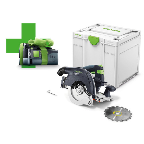 Festool HKC 55 18V Brushless Circular Saw - Body & Case with FREE 5.0Ah Battery image