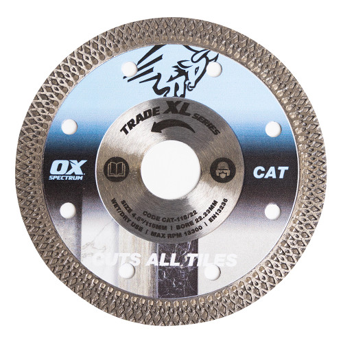 OX CAT-115-22 Trade XL Cuts All Tiles Diamond Blade - 115mm x 22.23mm image