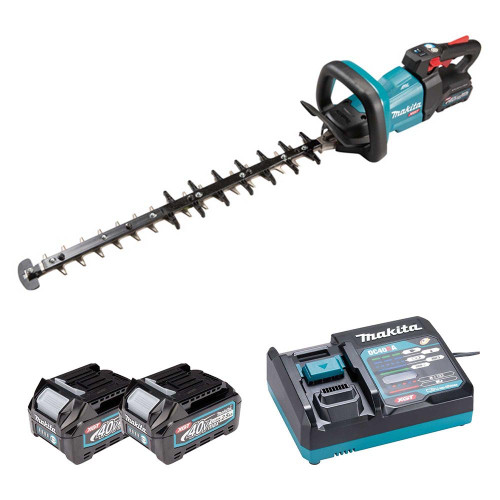Makita UH006GD201 40V XGT 60cm Brushless Hedge Trimmer, 2x 2.5Ah Batteries & Charger image