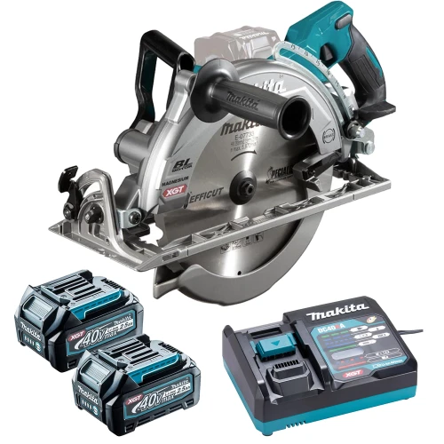 Makita RS002GD202 40V XGT Brushless 260mm Circular Saw, 2x 2.5Ah Batteries, Charger & Tool Bag image