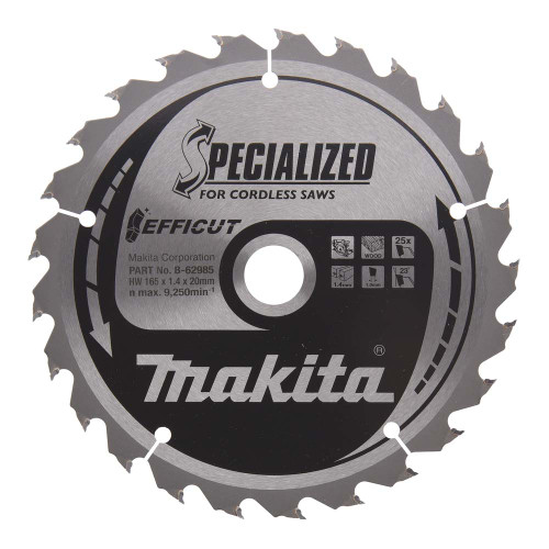 Makita Efficut TCT Saw Blade 165mm x 20mm 25T image