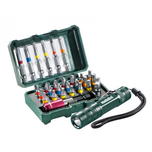 Metabo 29 Piece Screwdriver Bit Set & Mini Flash Light image