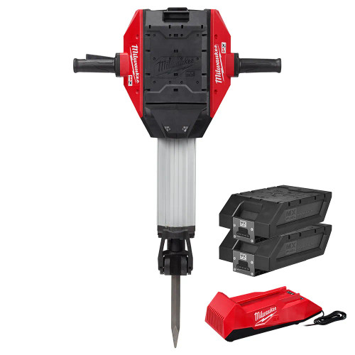 Milwaukee MXF DH2528H-602 MX FUEL Brushless Demolition Hammer with 2x 6.0Ah Batteries & Charger image