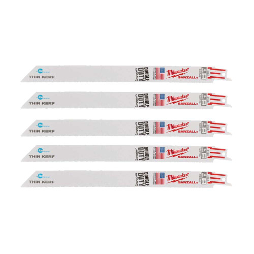 Milwaukee SAWZALL Thin Kerf Recip Blades for Metal 230mm - Pack of 5 image