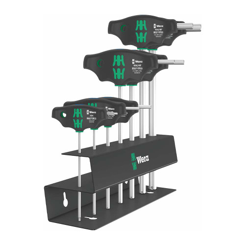 Wera 454/7 HF T-handle Hex-Plus 7 Piece Screwdriver Set With Holding Function image