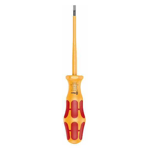 Wera 1060 i VDE Kraftform Slotted Screwdriver, 0.8 x 4 x 100 mm image