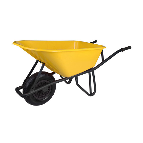 Vaunt Challenger L30 Plastic Tray100ltr Wheelbarrow - Yellow image