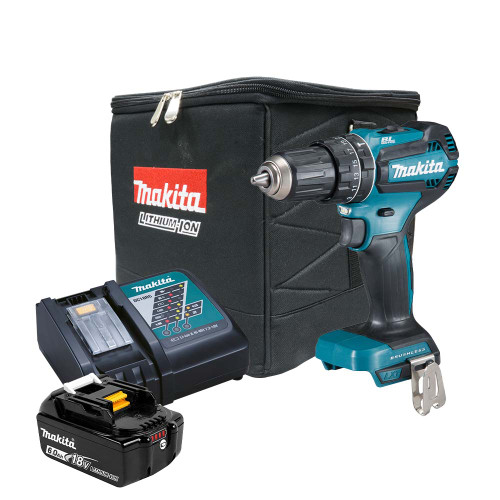 Makita DHP485Z 18V LXT Brushless Combi Drill with 1x 6.0Ah Battery, Charger & Case image