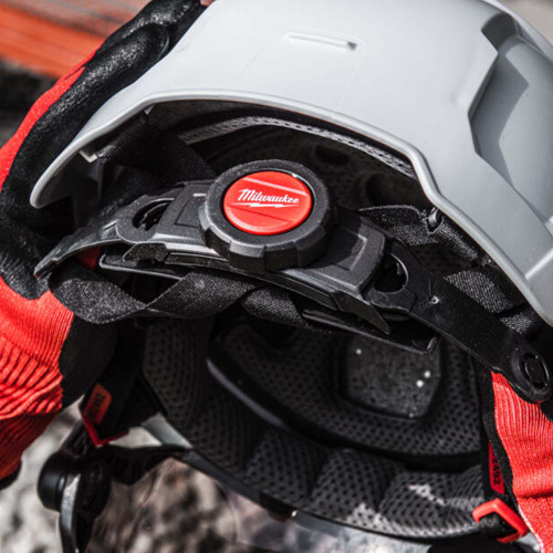 Milwaukee BOLT200 White Vented Safety Helmet | ITS.co.uk