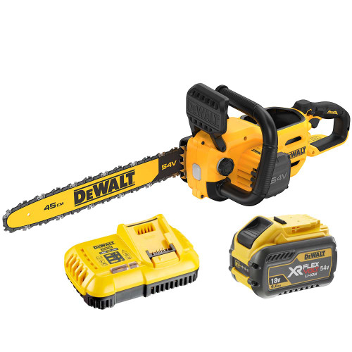 Dewalt DCMCS574X1 54V XR Brushless FLEXVOLT 45cm Chainsaw, 1x 3.0Ah 54V (9.0Ah 18V) XR Flexvolt Battery & Charger image