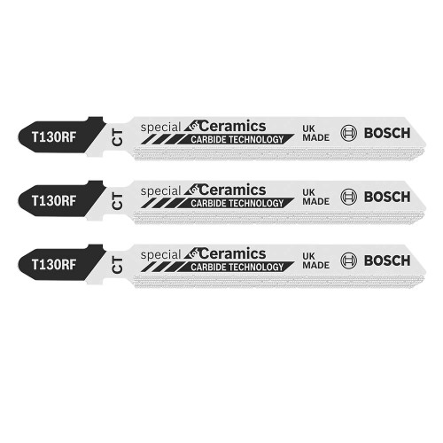 Bosch Jigsaw blade T130RF (Special for Ceramic Tile) - Pack of 3 image