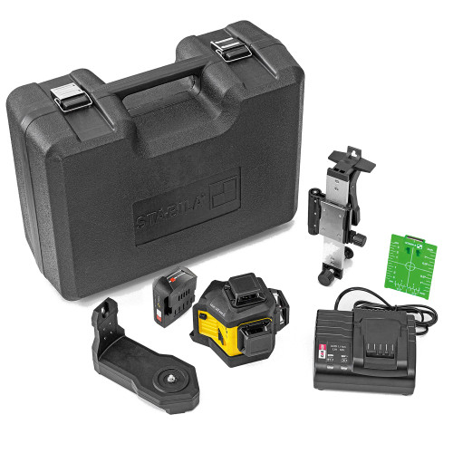 Stabila LAX 600 G 12V Multi-Line Green Laser, 1x 2.0Ah Battery, Charger & Case image