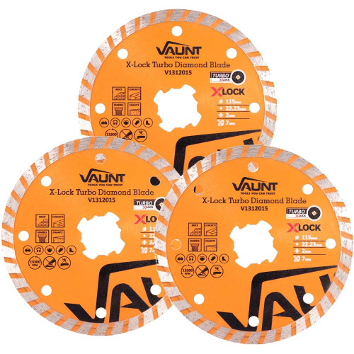 Vaunt 115mm X-Lock Diamond Blade General Purpose - Pack of 3 image