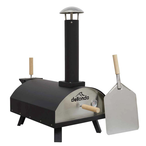 Dellonda 14'' Wood-Fired Pizza Oven - Black/Stainless Steel image