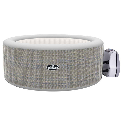 Dellonda Inflatable Hot Tub Spas with Smart Pump - 204 x 70cm - Rattan Effect image