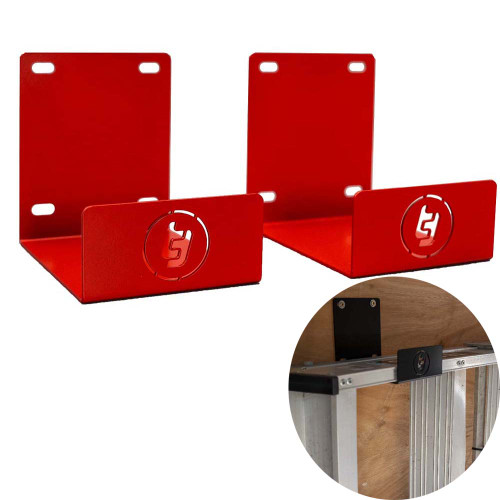 Trade Tidy Ladder Brackets (Pair) - Red image Trade Tidy Ladder Brackets (Pair) - Red image