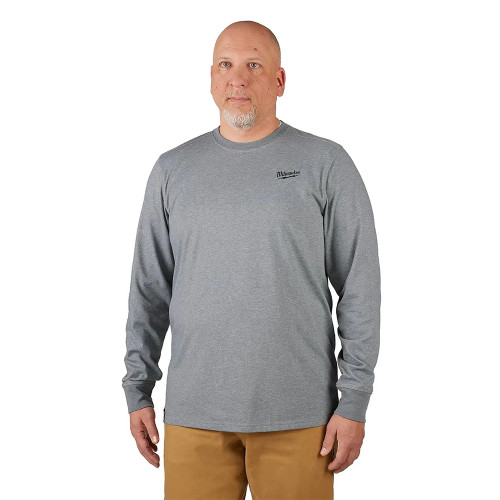 Milwaukee Hybrid Long Sleeved Work T-Shirt - Grey image