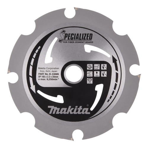 Makita B-33685 165mm x 20mm 4T Specialized PCD Saw Blade image