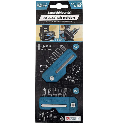 StealthMounts BLUE 45 & 90 Magnetic Bit Holder for Makita - Pack of 2 image