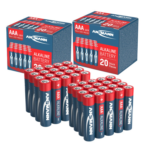 Ansmann AAA Redline Alkaline 1.5V Batteries - Pack of 40 image