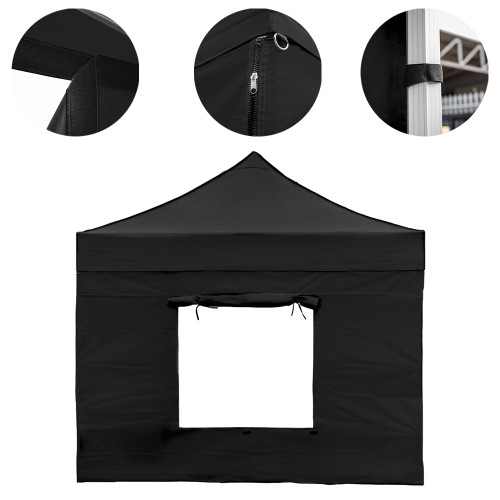 Vaunt X 3m x 1.9m Window Gazebo Side Panel - Black image